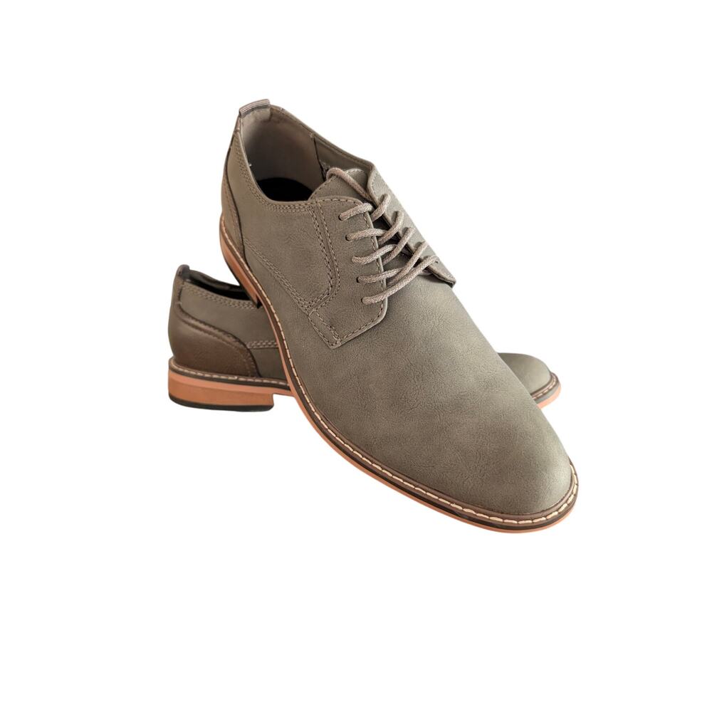 Madden Oxford M-Allou Mens 8 Grey Nubuck Lightweight‎ Lace Up Dress Shoes NWB